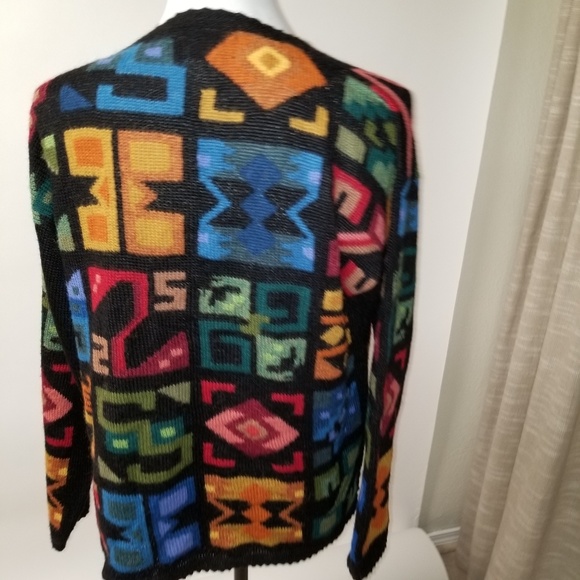 La Vicunita Peruvian Alpaca cardigan size L - Picture 2 of 5